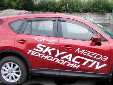 Дефлекторы окон (ветровики) Mazda CX5 2012-2017 (Мазда СХ5) SIM