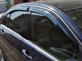 Дефлекторы окон (ветровики) Mercedes Benz C-klasse Sd (W204) 2006-2014"EuroStandard" (Мерседес 204) Кобра Тюнинг