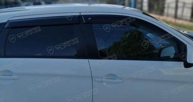 Дефлекторы окон (ветровики) Mitsubishi ASX 2010 /Outlander Sport 2010 /RVR III 2010 (Митсубиши АСХ) Кобра Тюнинг