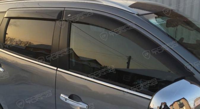 Дефлекторы окон (ветровики) Mitsubishi Pajero Sport 2016 (Митсубиши Паджеро) Кобра Тюнинг