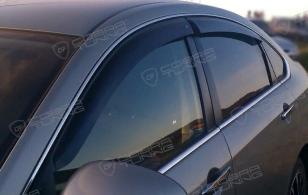 Дефлекторы окон (ветровики) Nissan Almera (G11) Sd 2012 (Ниссан Альмера) Кобра Тюнинг