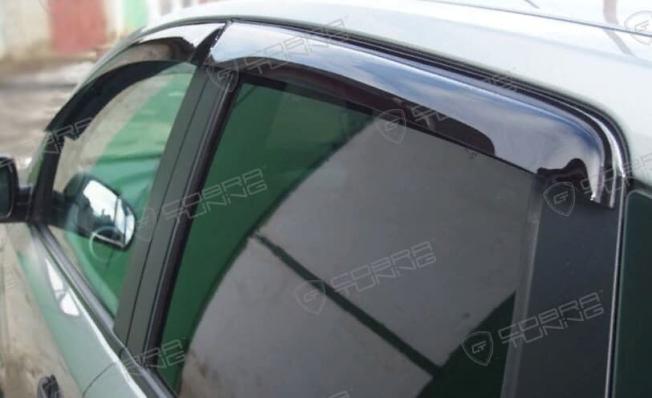 Дефлекторы окон (ветровики) Nissan Note (E11) 2005 (Ниссан Ноут) Кобра Тюнинг