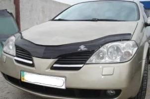 Дефлектор капота (мухобойка) NISSAN Primera с 2001 г.в.(P12) (Ниссан Примьера) Вип Тюнинг