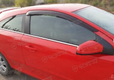 Дефлекторы окон (ветровики) Opel Astra H Hb 3d 2005  (Опель Астра) Кобра Тюнинг