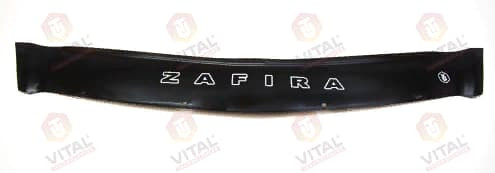 Дефлектор капота (мухобойка) Opel Zafira B с 2006-2011 г.в. (короткий) (Опель Зафира) Вип Тюнинг