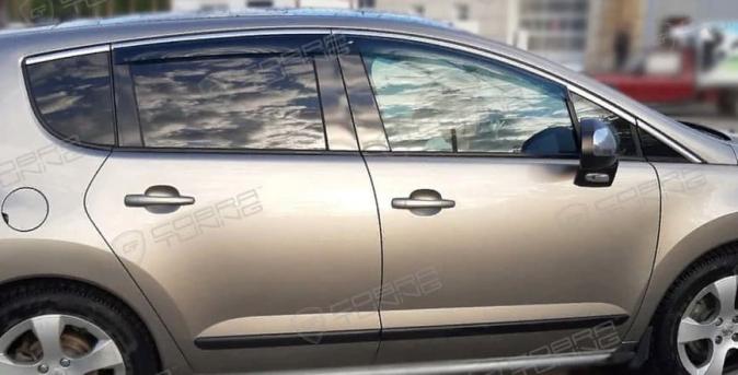 Дефлекторы окон (ветровики) Peugeot 3008 2017"EuroStandard" (Пежо 3008) Кобра Тюнинг