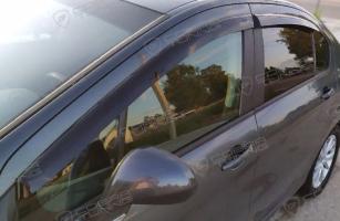 Дефлекторы окон (ветровики) Peugeot 408 Sd 2012"EuroStandard" (Пежо 408) Кобра Тюнинг
