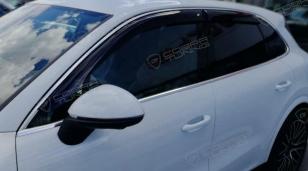Дефлекторы окон (ветровики) Porsche Cayenne (PO536) 2018"EuroStandard" (Порш Кайен) Кобра Тюнинг