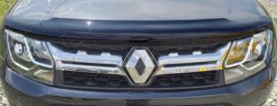 Дефлектор капота (мухобойка) Renault Duster 2011- (Рено Дастер) SIM