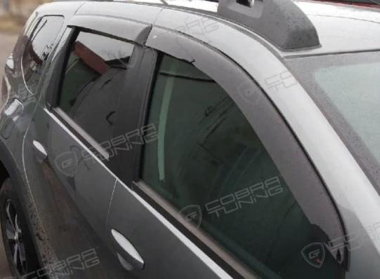 Дефлекторы окон (ветровики) Renault Duster 2011 (Рено Дастер) Кобра Тюнинг