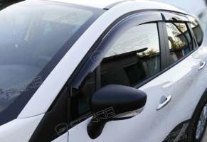 Дефлекторы окон (ветровики) Renault Kaptur/Captur 2016 (Рено Каптюр) Кобра Тюнинг