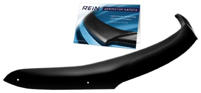Дефлектор капота (мухобойка) Renault Sandero 2009-2014 (Рено Сандеро) крепление на клипсах REIN