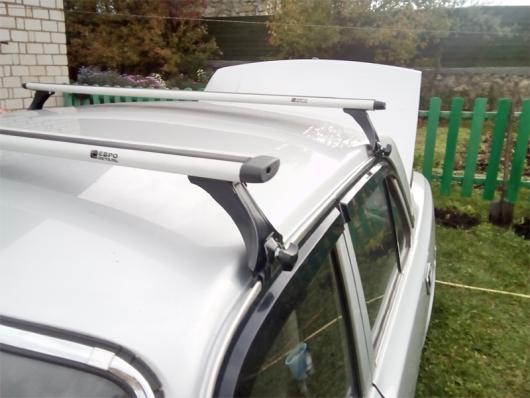 Багажник на крышу для ВАЗ 2121 Нива на водостоки (аэродинамические дуги) Евродеталь