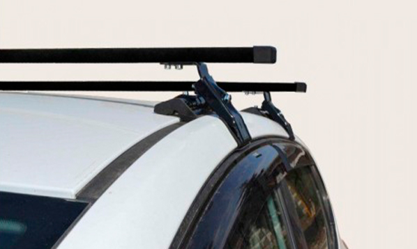 Багажник на крышу для BMW X1 F48 (2016-2023) за дверные проемы (прямоугольные дуги) Евродеталь