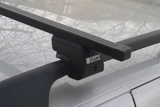 Багажник на крышу для Chery Tiggo 5 на интегрированные рейлинги (прямоугольные дуги) Евродеталь
