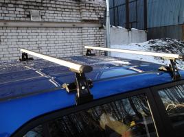 Багажник на крышу для Daewoo Leganza за дверные проемы (аэродинамические дуги) Евродеталь