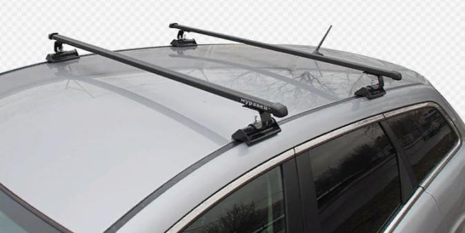 Багажник на крышу для Fiat Doblo (2008-2024) в штатные места (прямоугольные дуги) Евродеталь