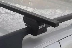 Багажник на крышу для Fiat Fiorino на рейлинги (прямоугольные дуги) Евродеталь