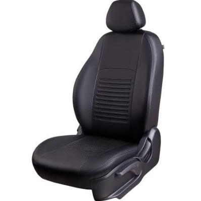 Чехлы на сидения Hyundai Getz (2002-2011) Турин черная экокожа Лорд Авто